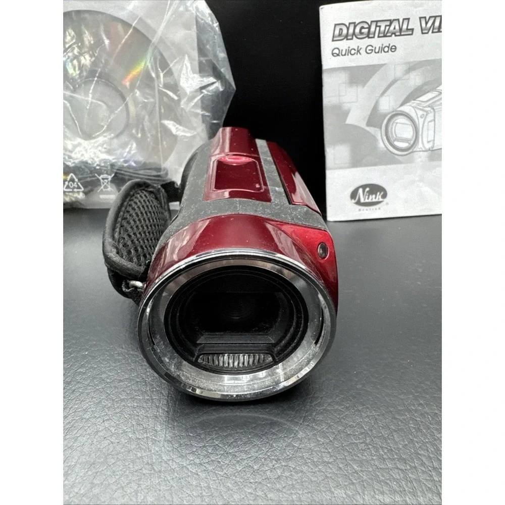 Digital Video Camera Dv537 Red Untested